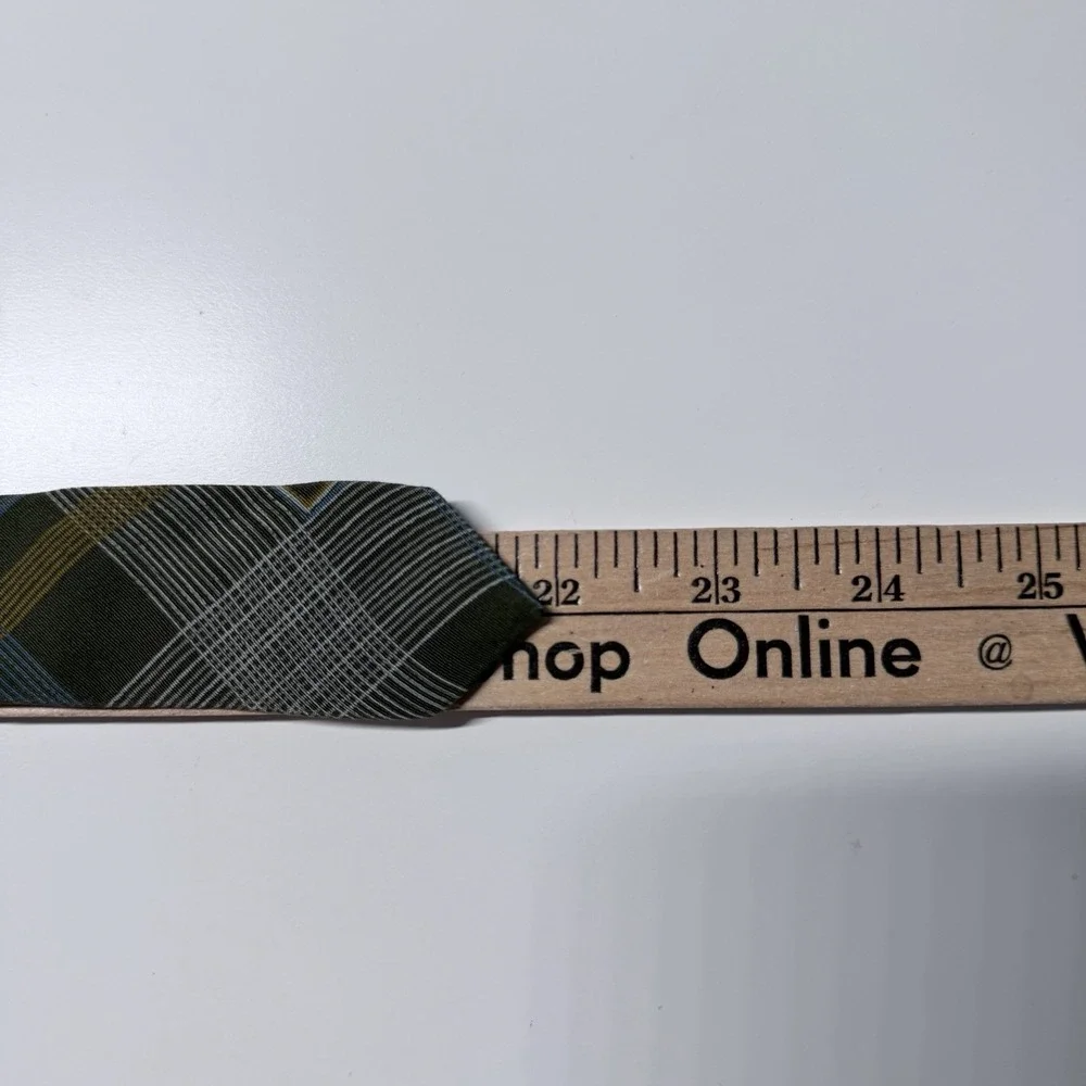 Structure Plaid Geometric Necktie Dark Academia Retro Mod Office Core Tie‎ USA